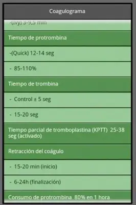 Valores Normales android App screenshot 1